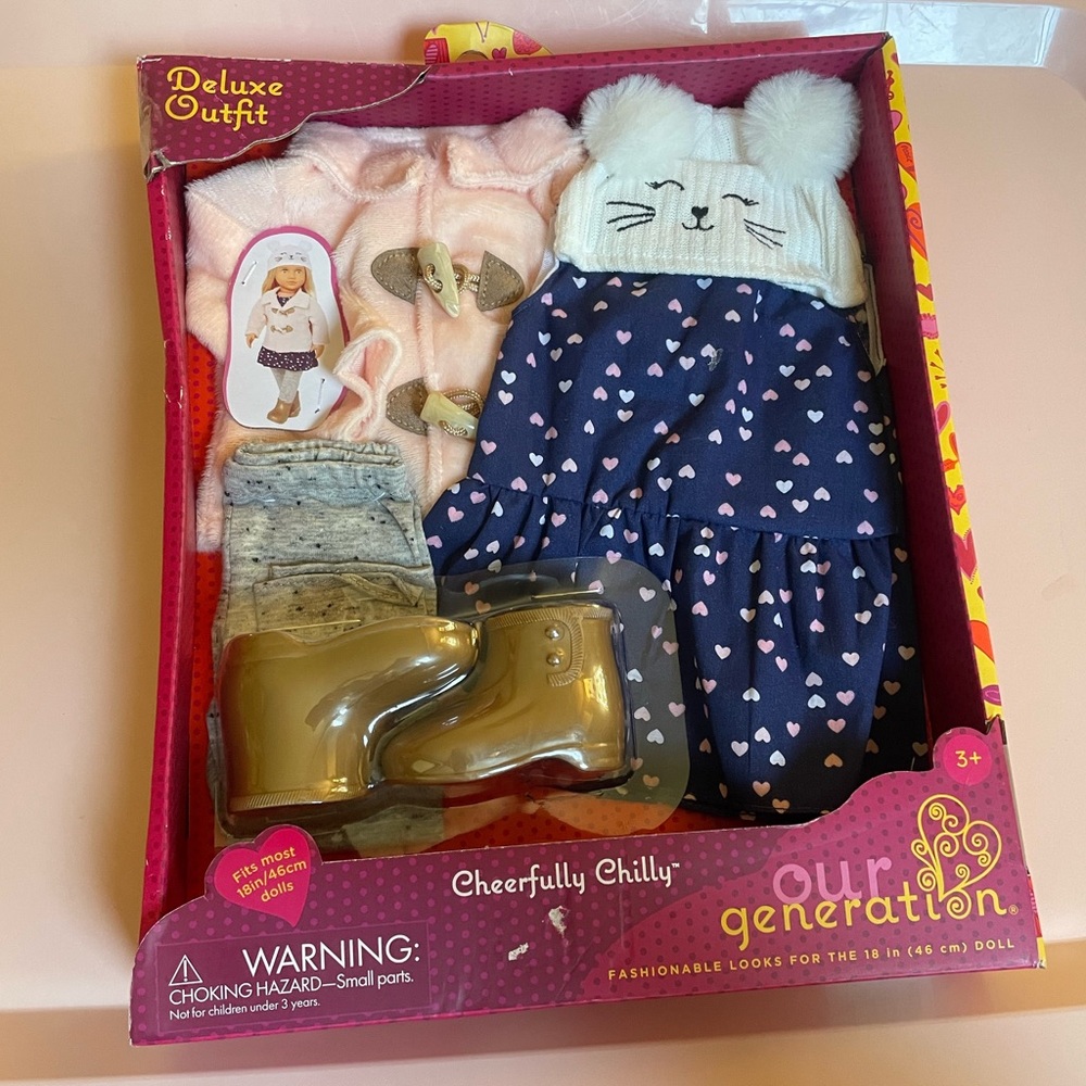 Our Generation Cheerfully Chilly Doll Outfit - Blue and Pink New In Box